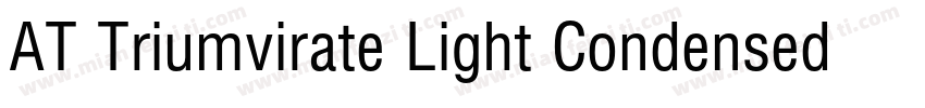 AT Triumvirate Light Condensed字体转换